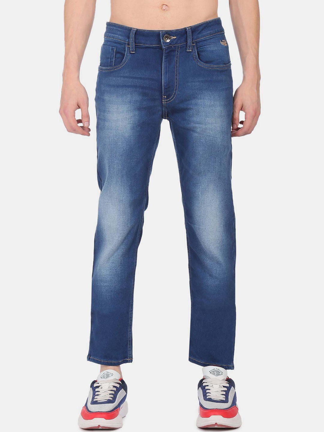 

Flying Machine Men Slim Fit Heavy Fade Jeans, Blue
