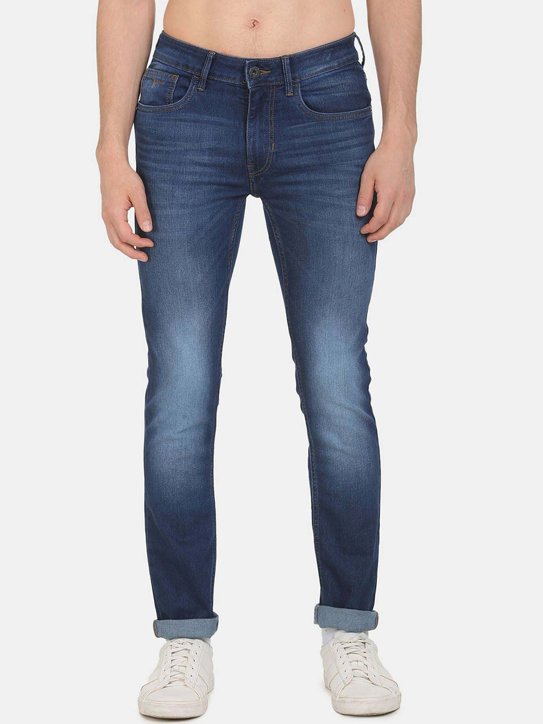 

Flying Machine Men Tapered Fit Heavy Fade Jeans, Blue