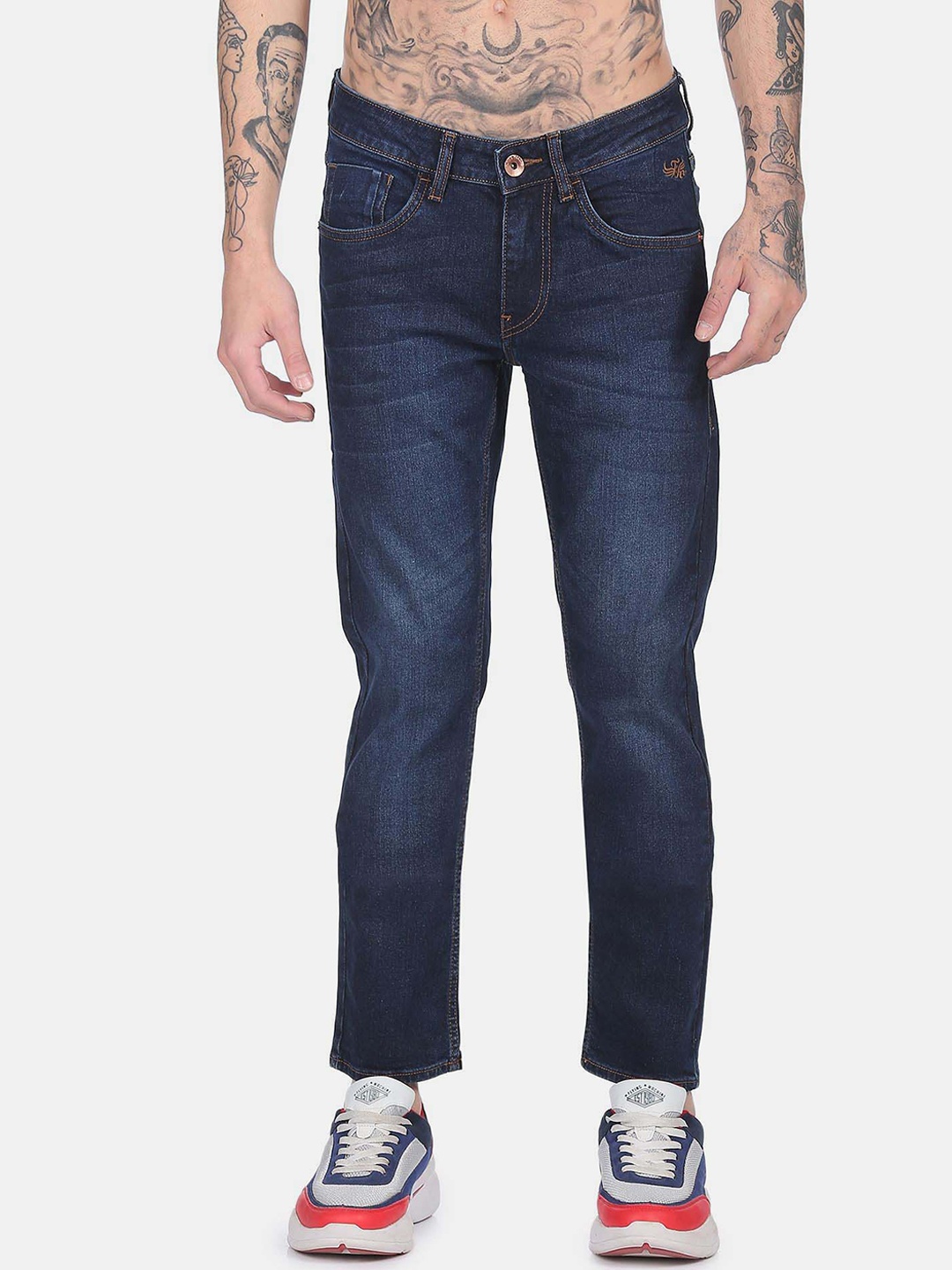 

Flying Machine Men Slim Fit Clean Look Light Fade Jeans, Blue