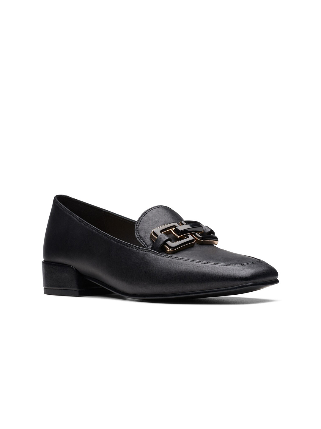 

Clarks Women Seren30 Buckle Leather Loafers, Black