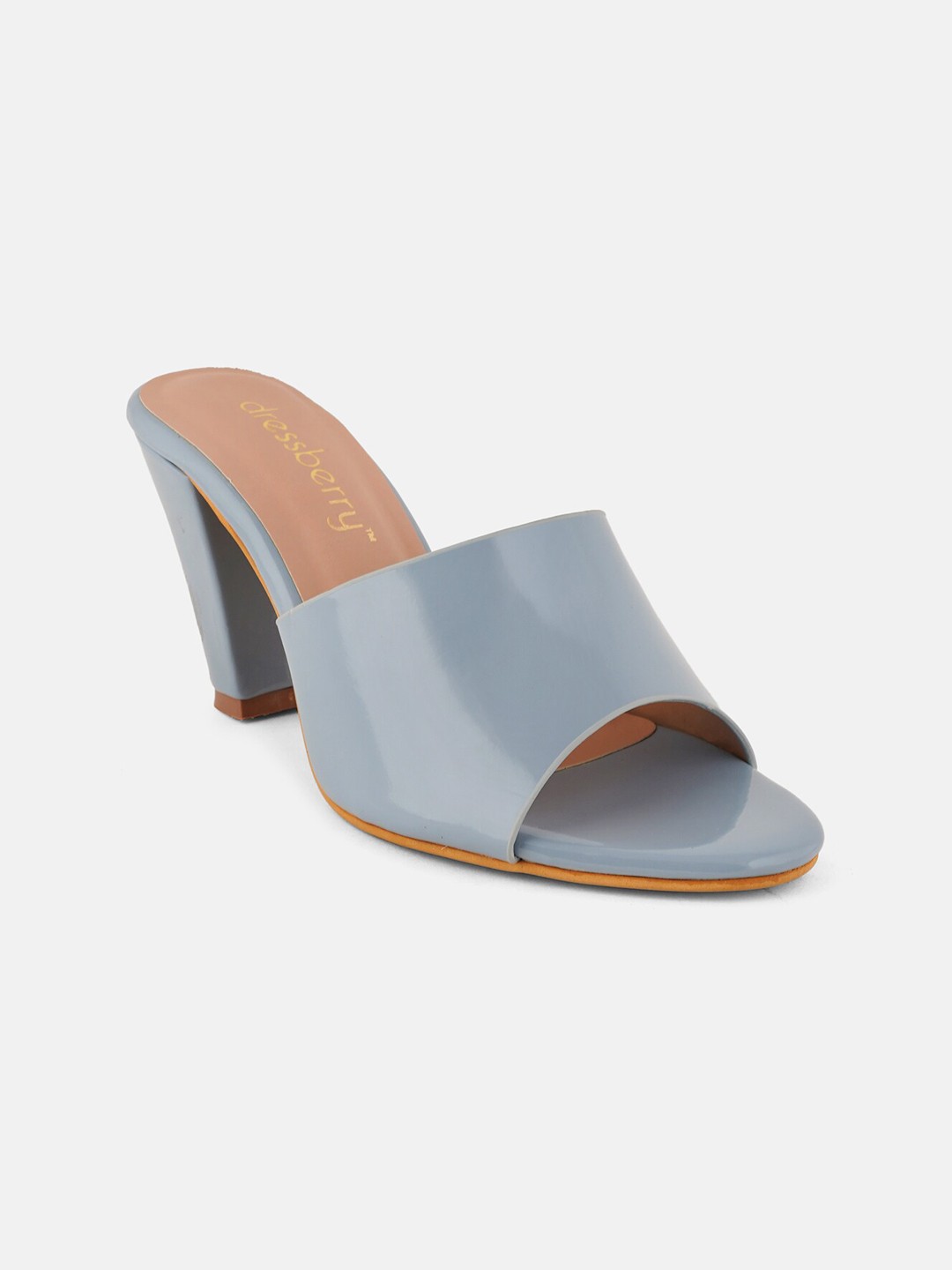 

DressBerry Open Toe Block Heels, Blue