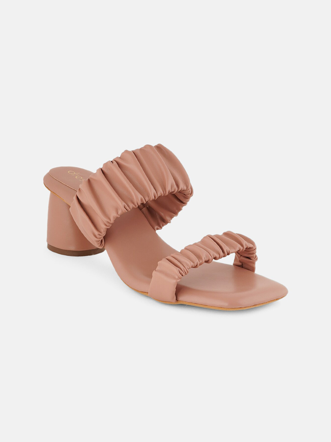 

DressBerry Open Toe Block Heels, Peach