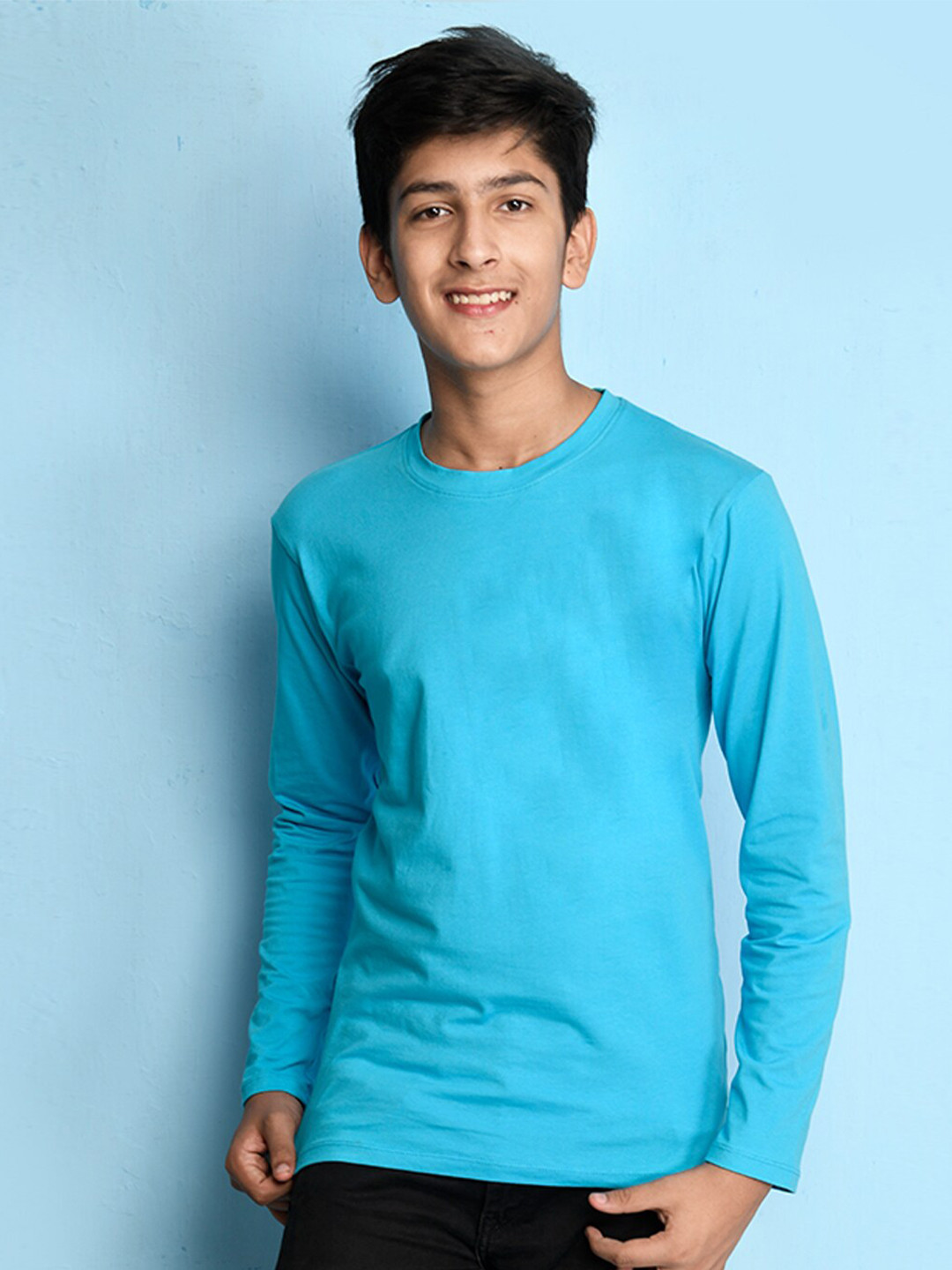 

NUSYL Boys Long Sleeves Cotton T-shirt, Blue