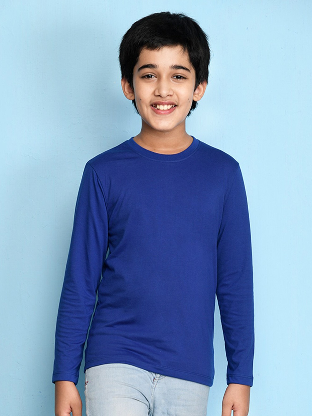 

NUSYL Boys Regular Fit Bio Washed T-shirt, Blue
