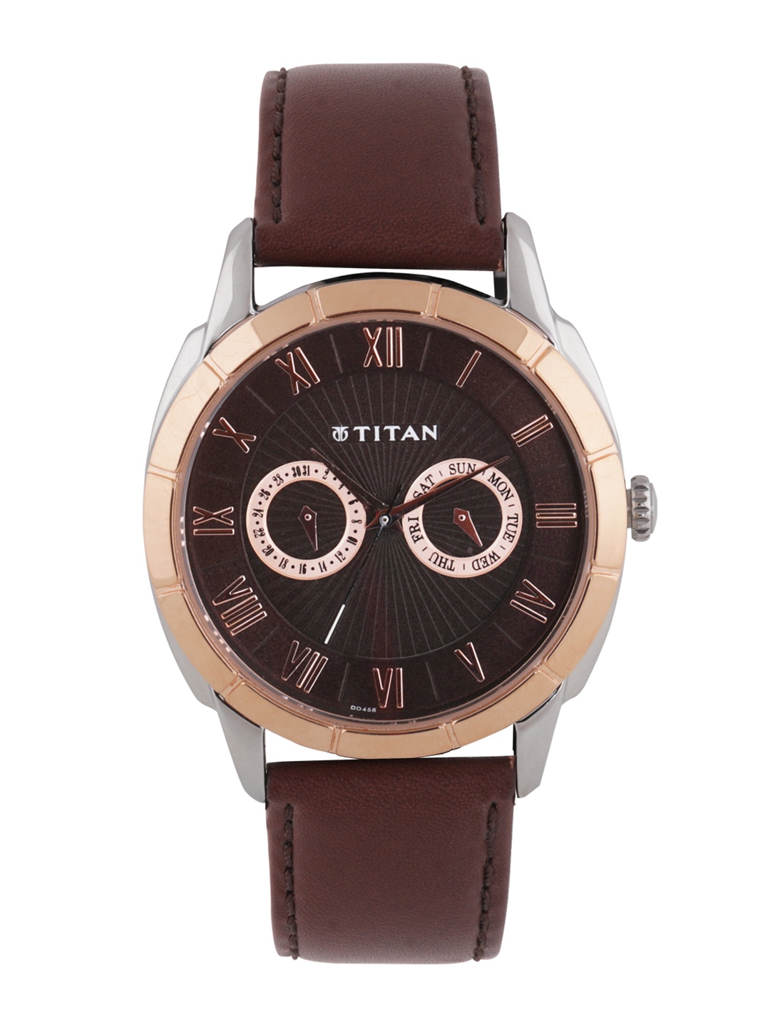 

Titan Men Brown Multifunction Analogue Watch 1489KL02