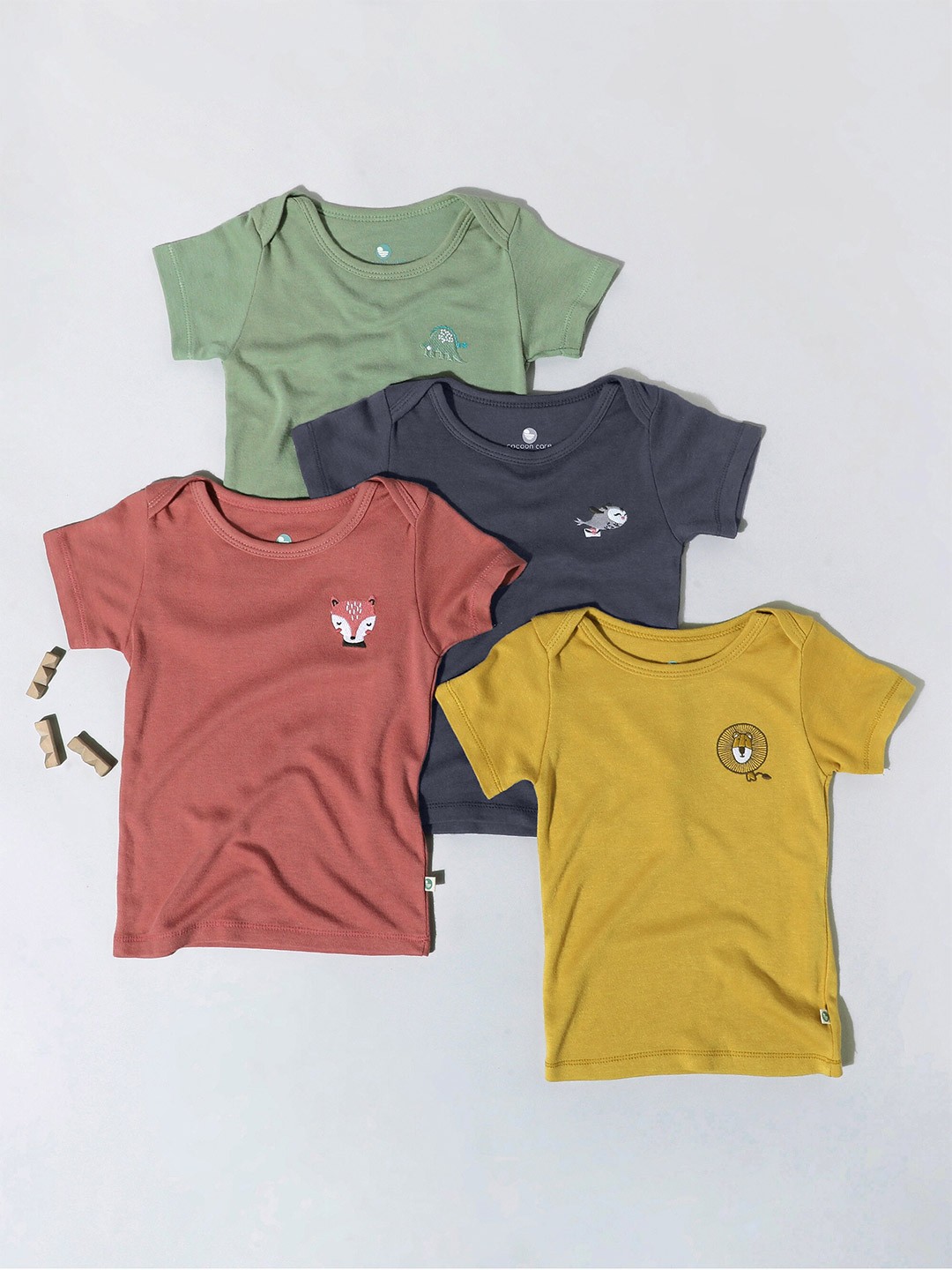 

cocoon care Kids Pack Of 4 Bamboo T-shirt, Yellow