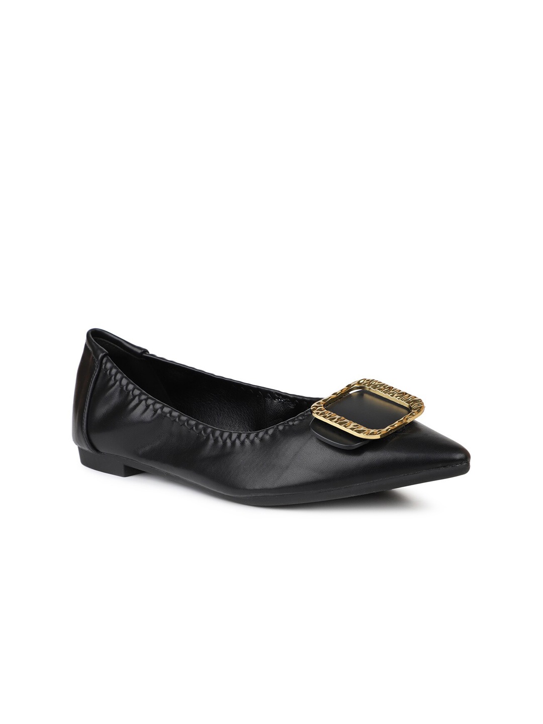 

Inc 5 Women Solid Ballerinas With Buckles, Black