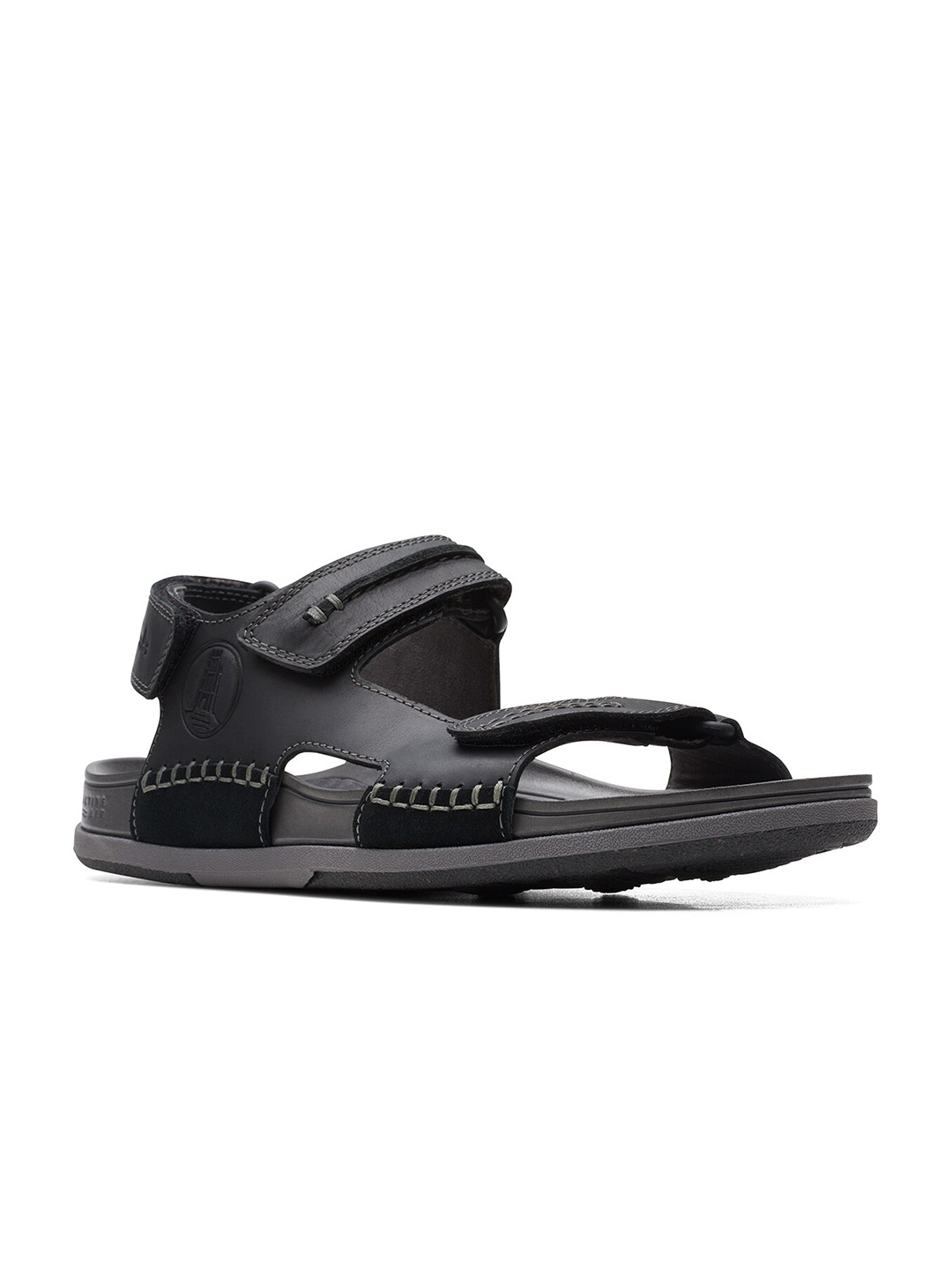 

Clarks Men Leather Comfort Sandals, Black