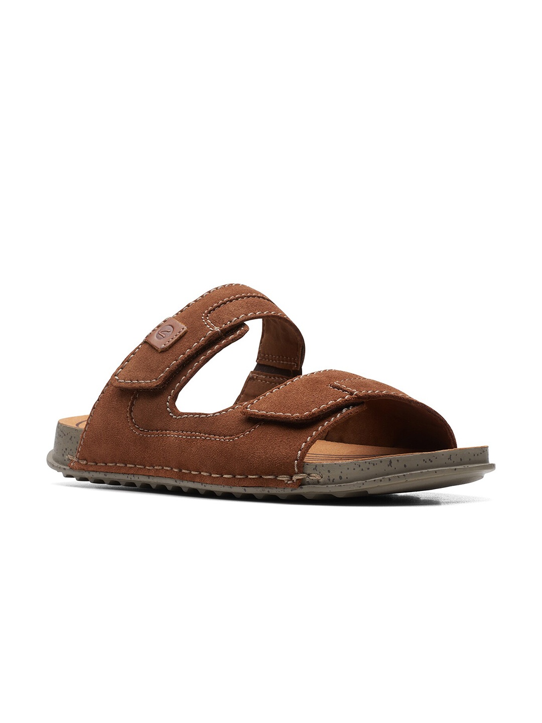 

Clarks Men Leather Comfort Velcro Sandals, Brown