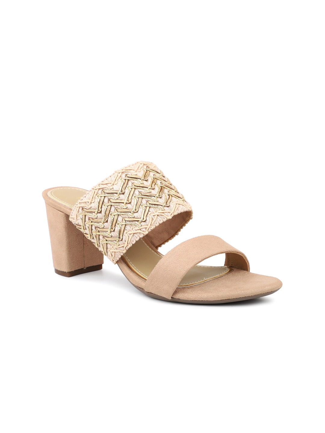 

Inc 5 Suede Open Toe Block Heels, Beige