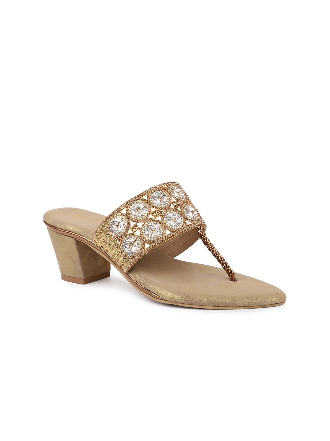 

Inc 5 Women Embellished Block Heels, Gold
