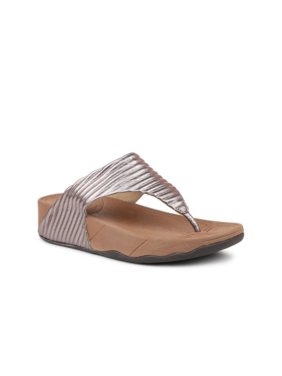 

Inc 5 Women Striped Textured Comfort Heels, Grey