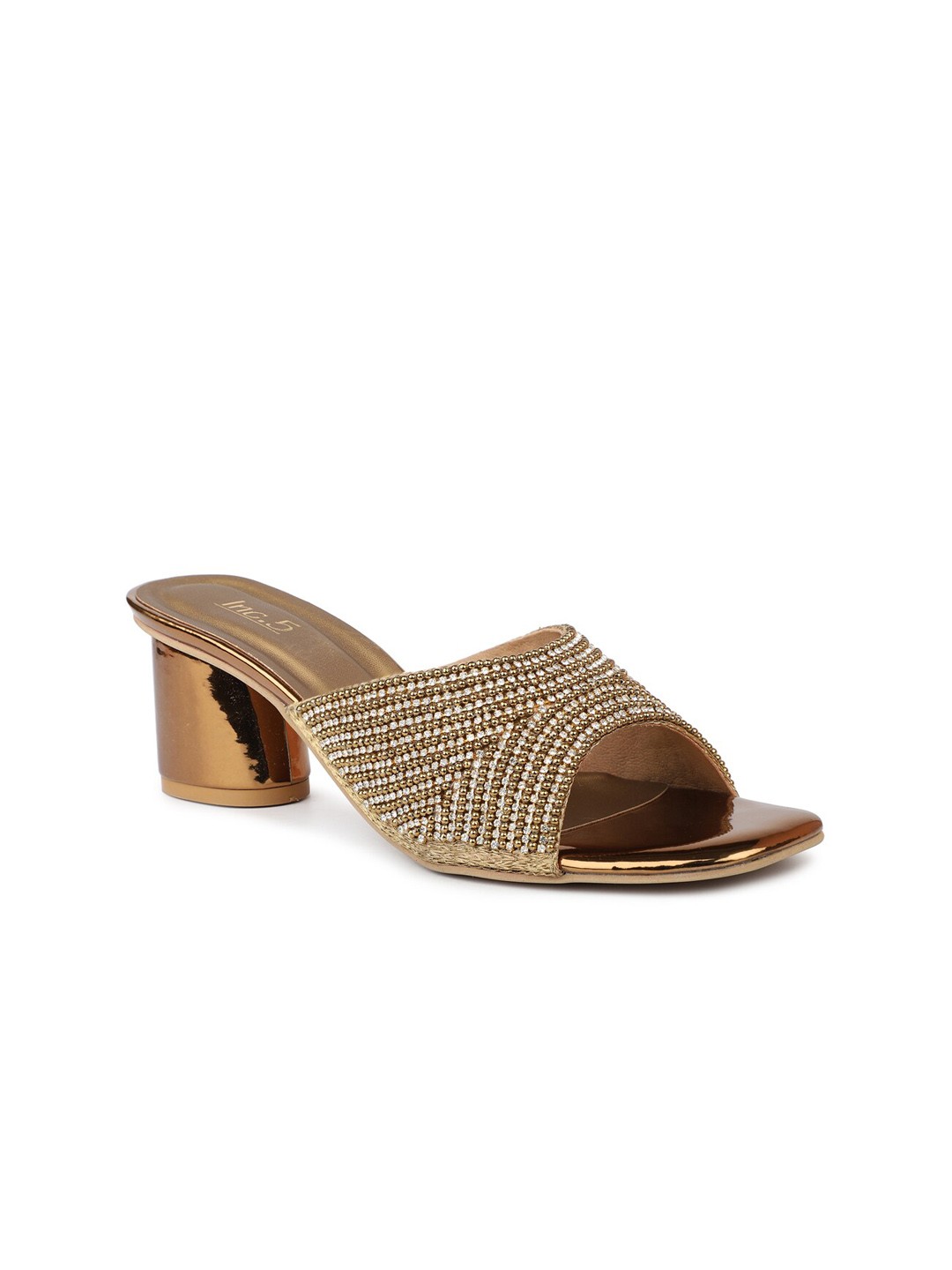 

Inc 5 Women Embellished Block Heels, Gold