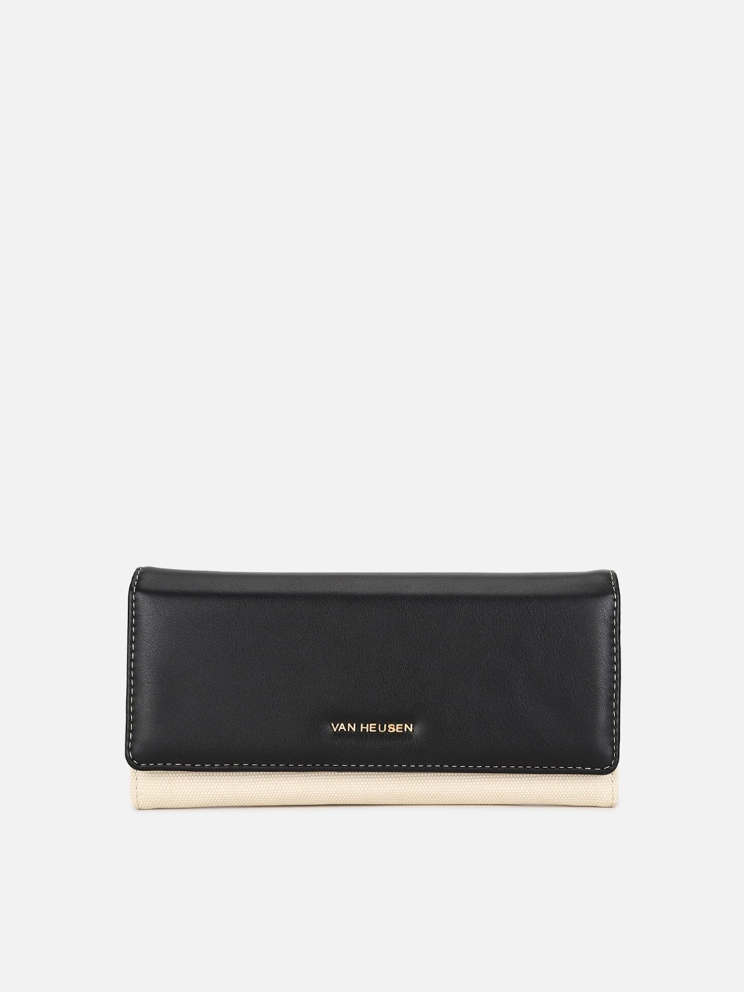 

Van Heusen Woman Printed Two Fold Wallet, Black