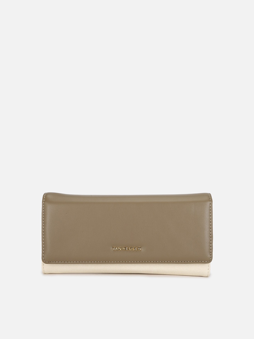 

Van Heusen Woman Button ClosureTwo Fold Wallet, Olive