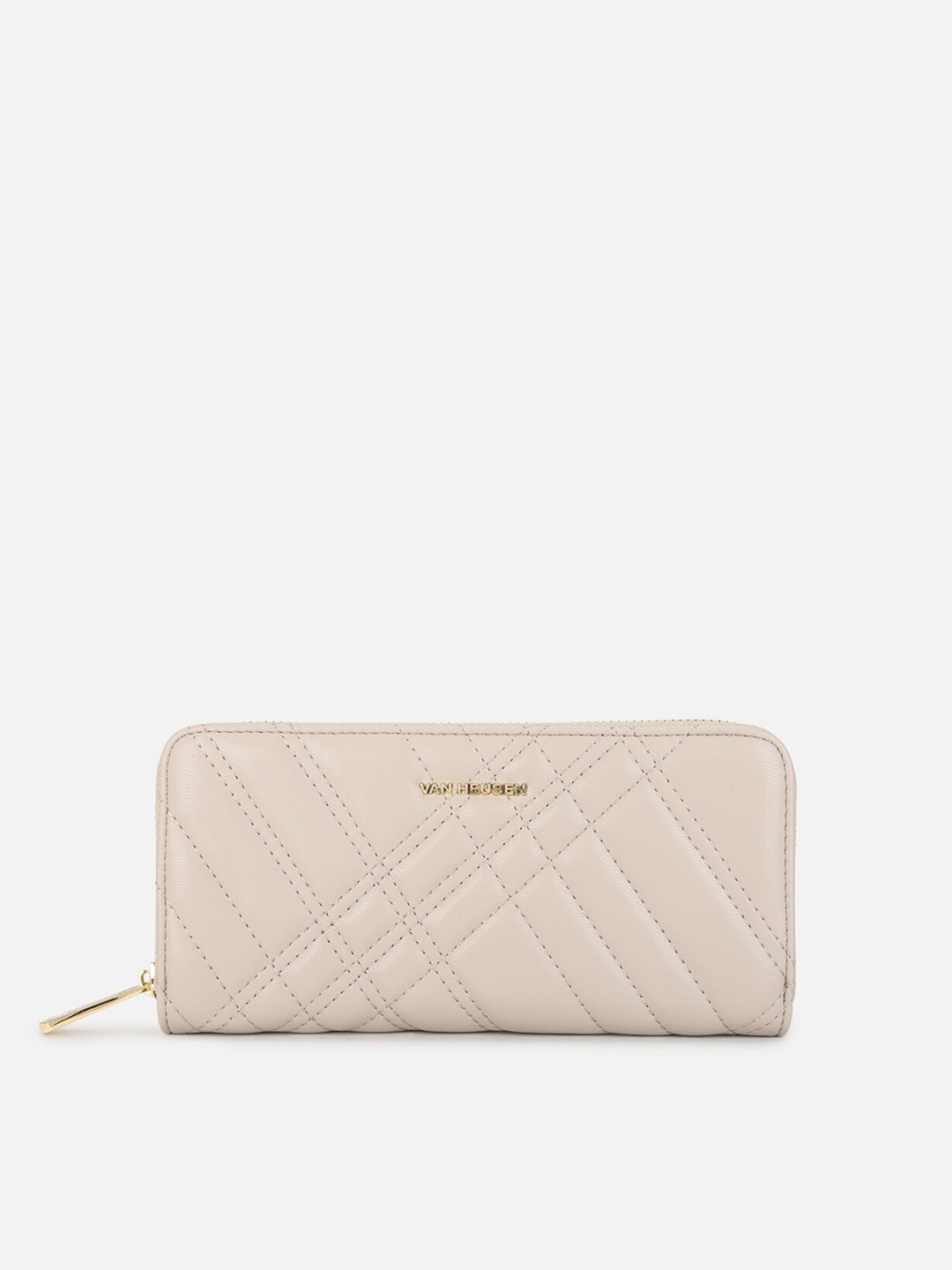 

Van Heusen Woman Textured Zip Around Wallet, Beige