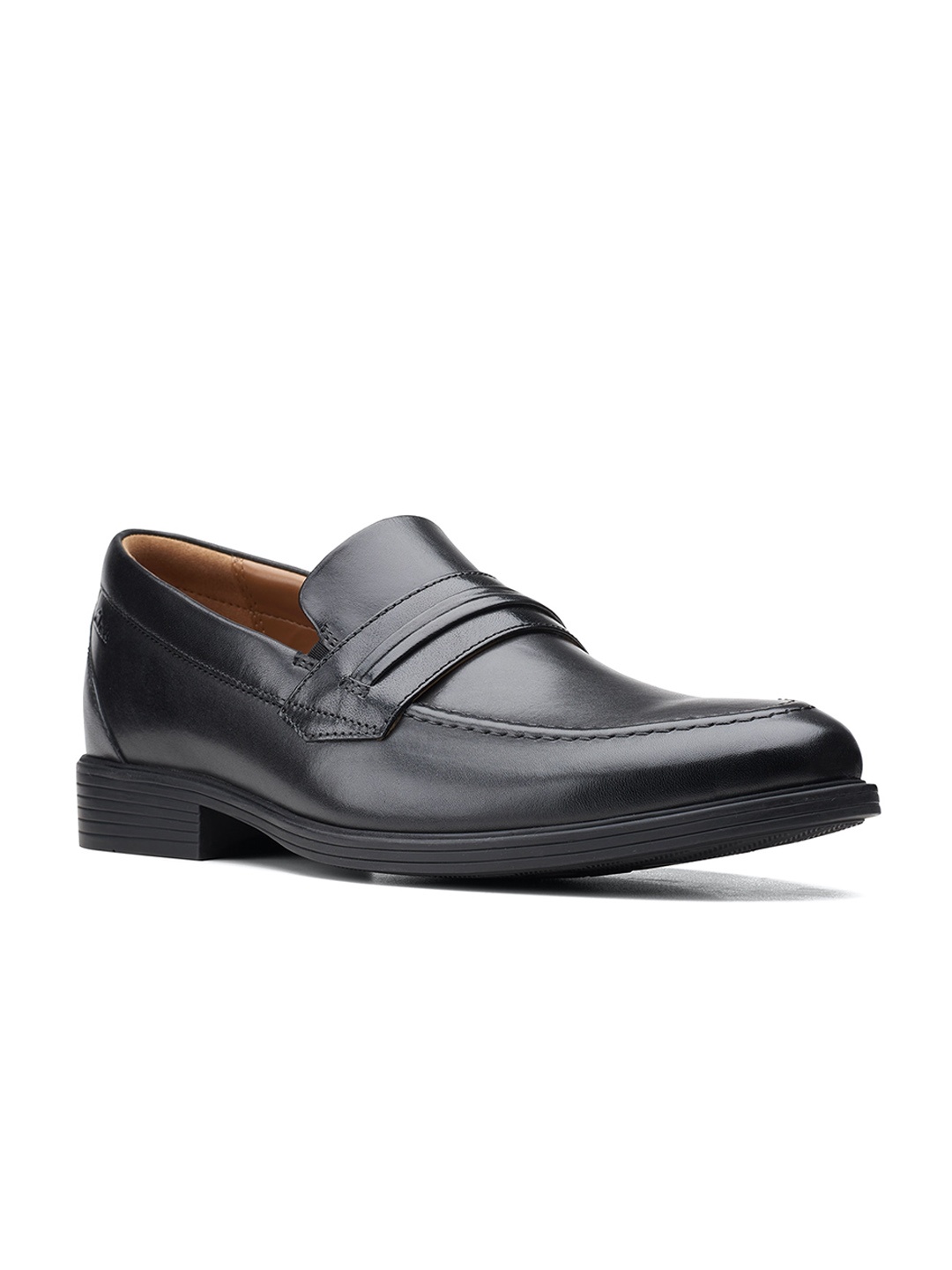 

Clarks Men Whiddon Leather Formal Loafers, Black