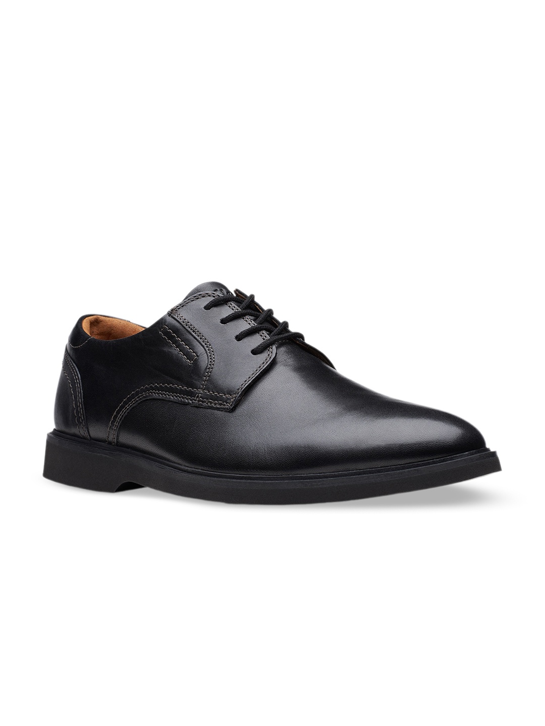 

Clarks Men Malwood Leather Formal Derbys, Black