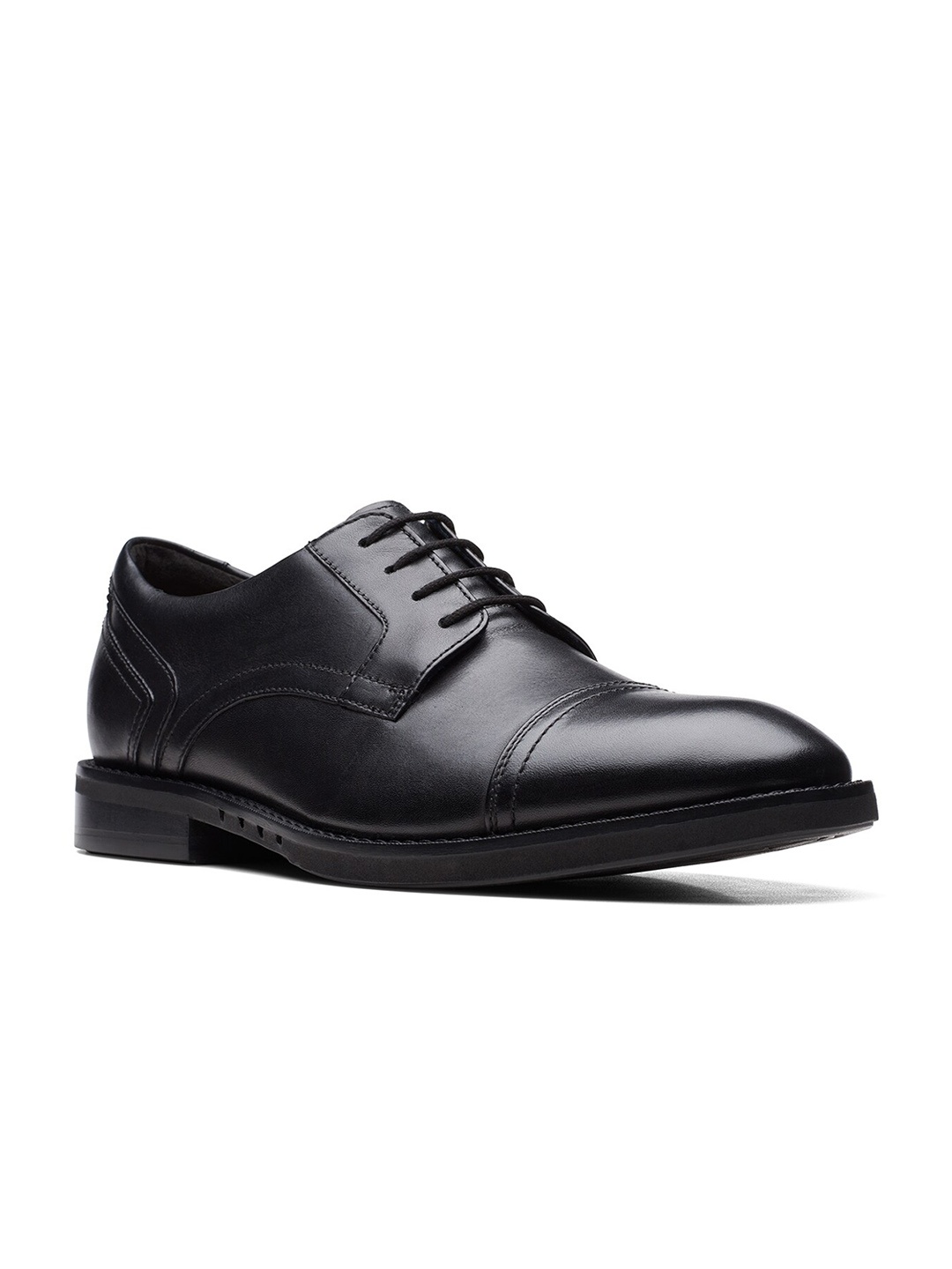 

Clarks Men Un Hugh Cap Leather Formal Derbys, Black