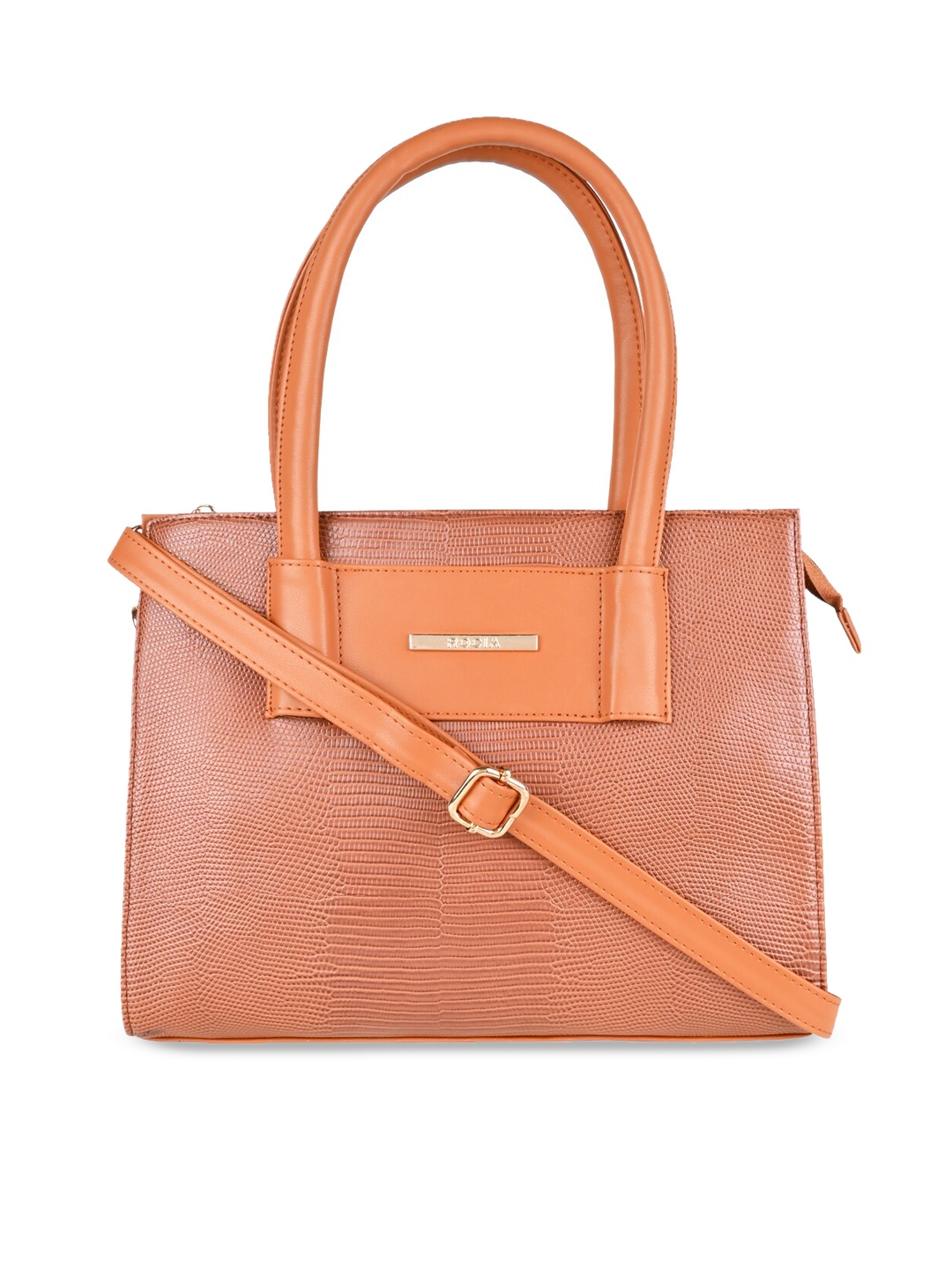 

Rocia PU Structured Handheld Bag, Tan