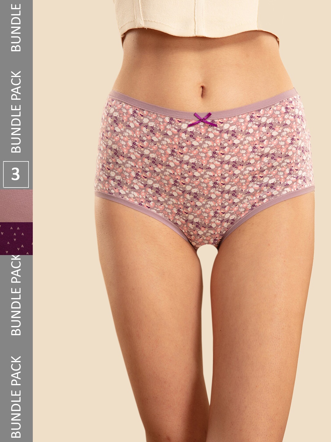 

Nykd Women Pack Of 3 Anti-microbial Cotton Hipster Briefs, Assorted