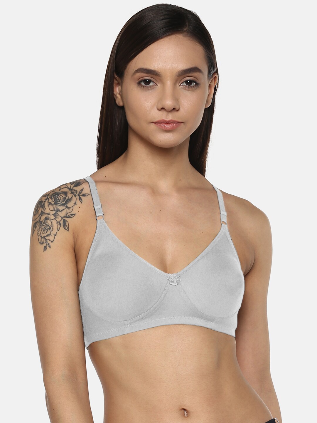 

ETC Non Padded Cotton T-Shirt Bra, Grey melange