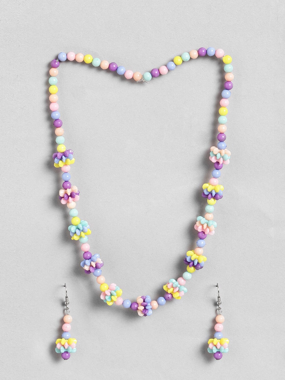 

EL REGALO Girls Pearls Beaded Jewellery Set, Yellow