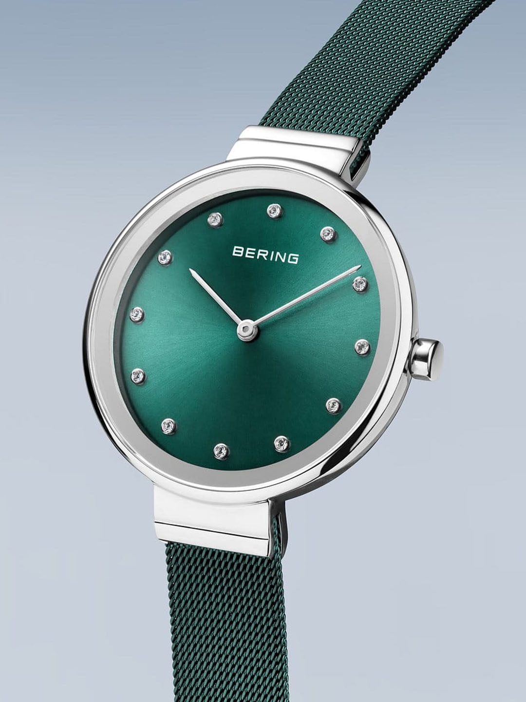 

BERING Women Green Dial & Green Stainless Steel Bracelet Style Straps Analogue Watch 12034-808