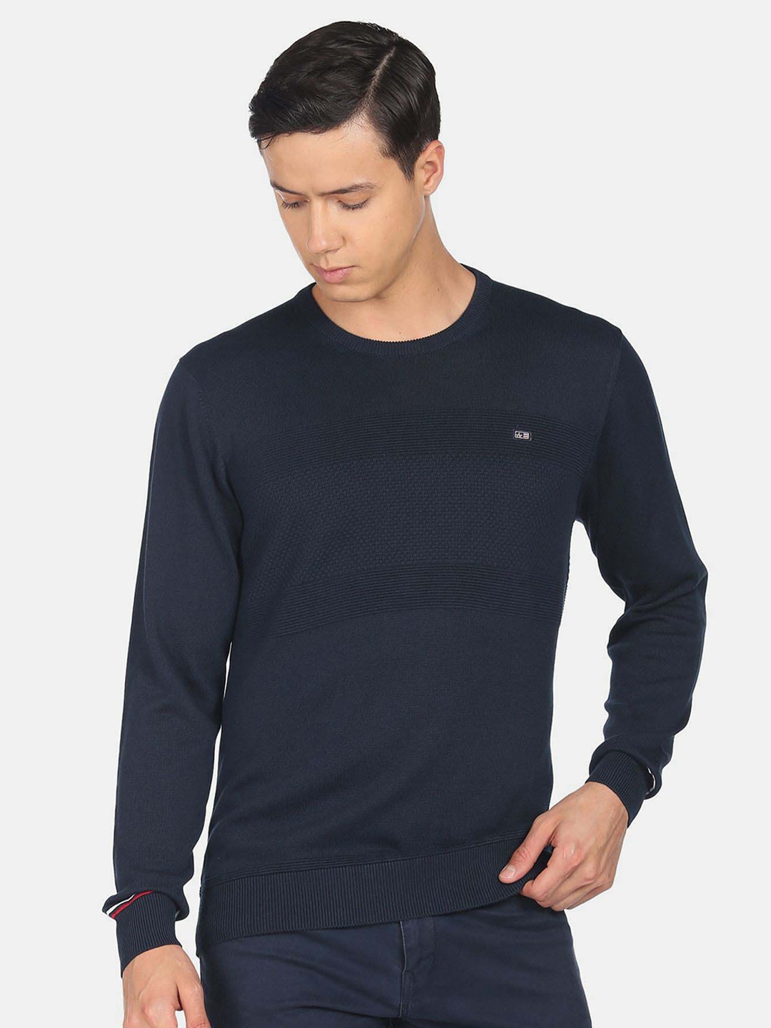 

Arrow Sport Round Neck Pure Cotton Pullover, Blue