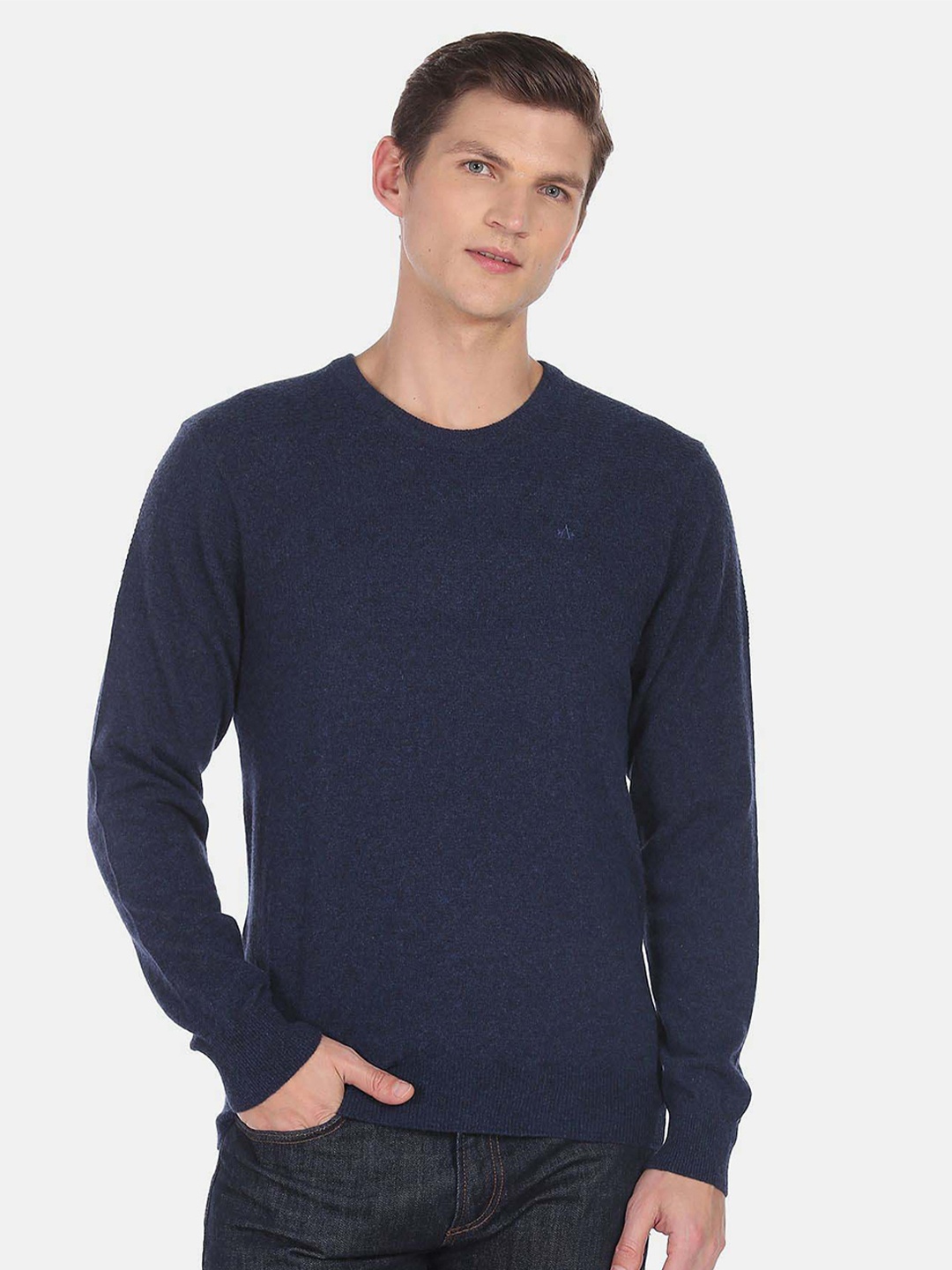 

Arrow Sport Round Neck Long Sleeves Pullover, Blue