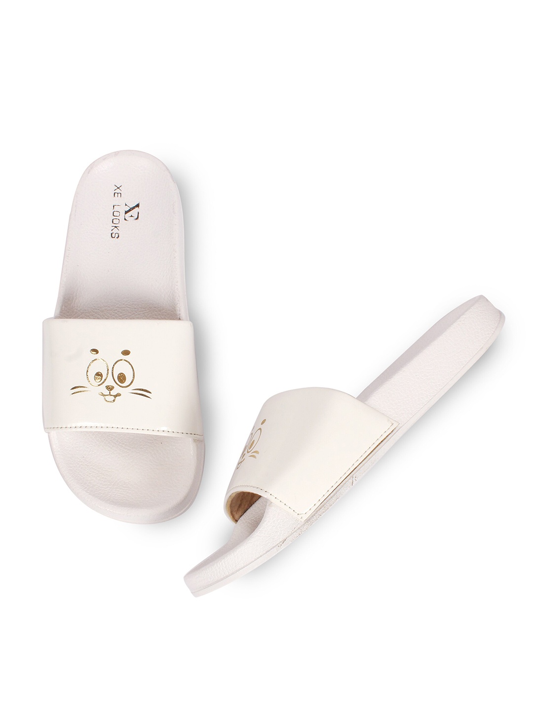 

XE Looks Women Printed Sliders, White