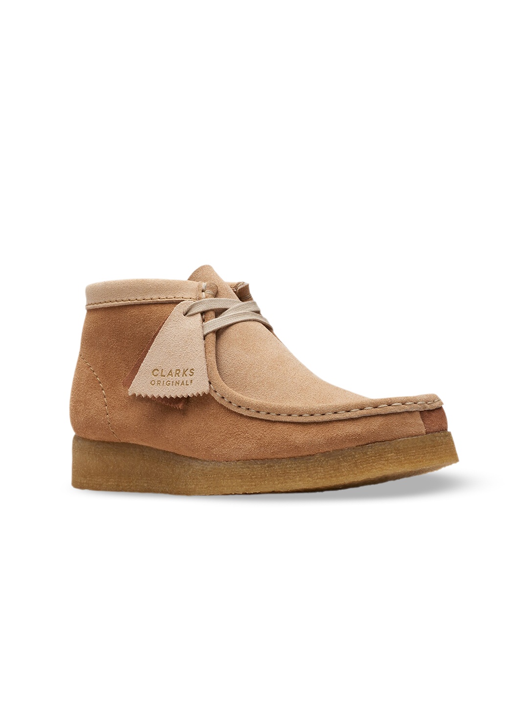 

Clarks Women Wallabee Mid Top Suede Regular Boots, Tan