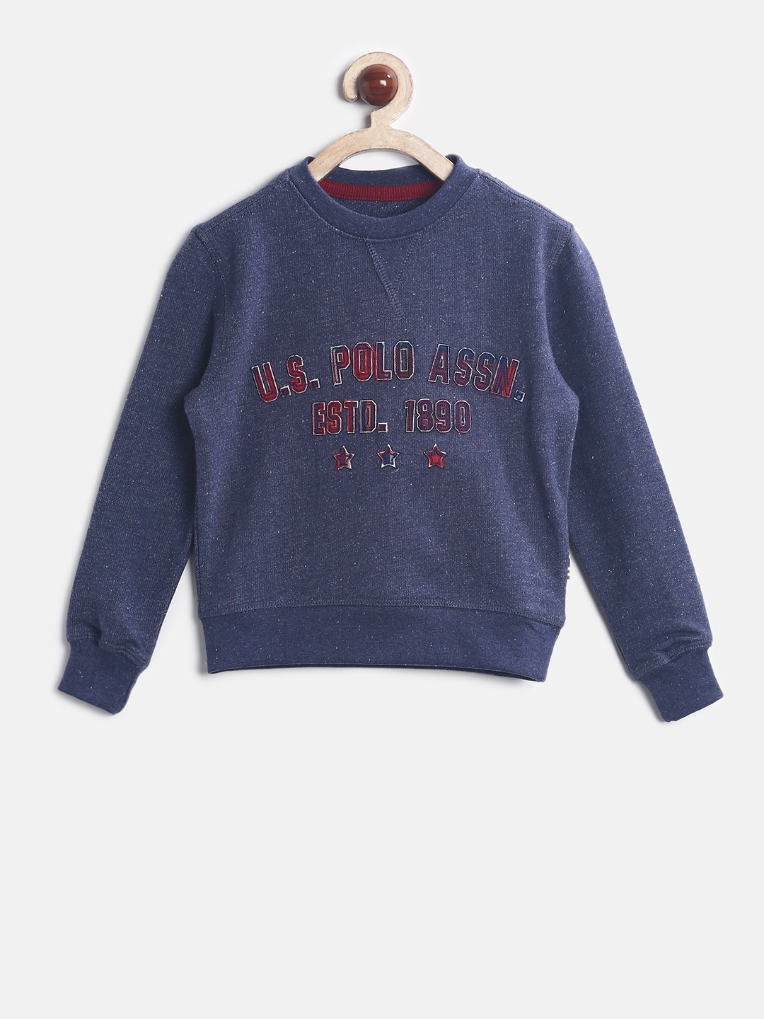 

U.S. Polo Assn. Kids Boys Navy Blue Solid Sweatshirt