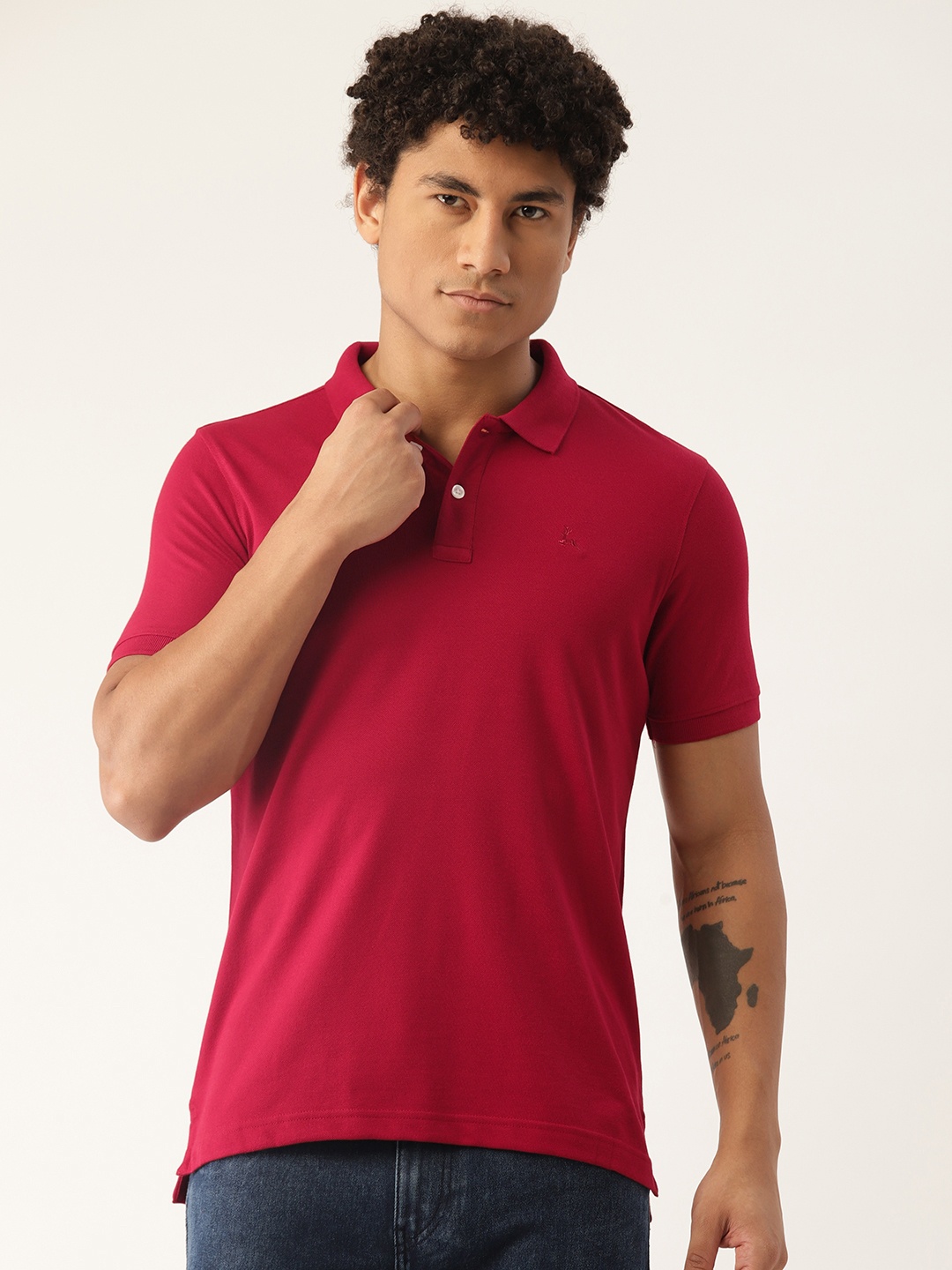 

Parx Men Polo Collar T-shirt, Maroon