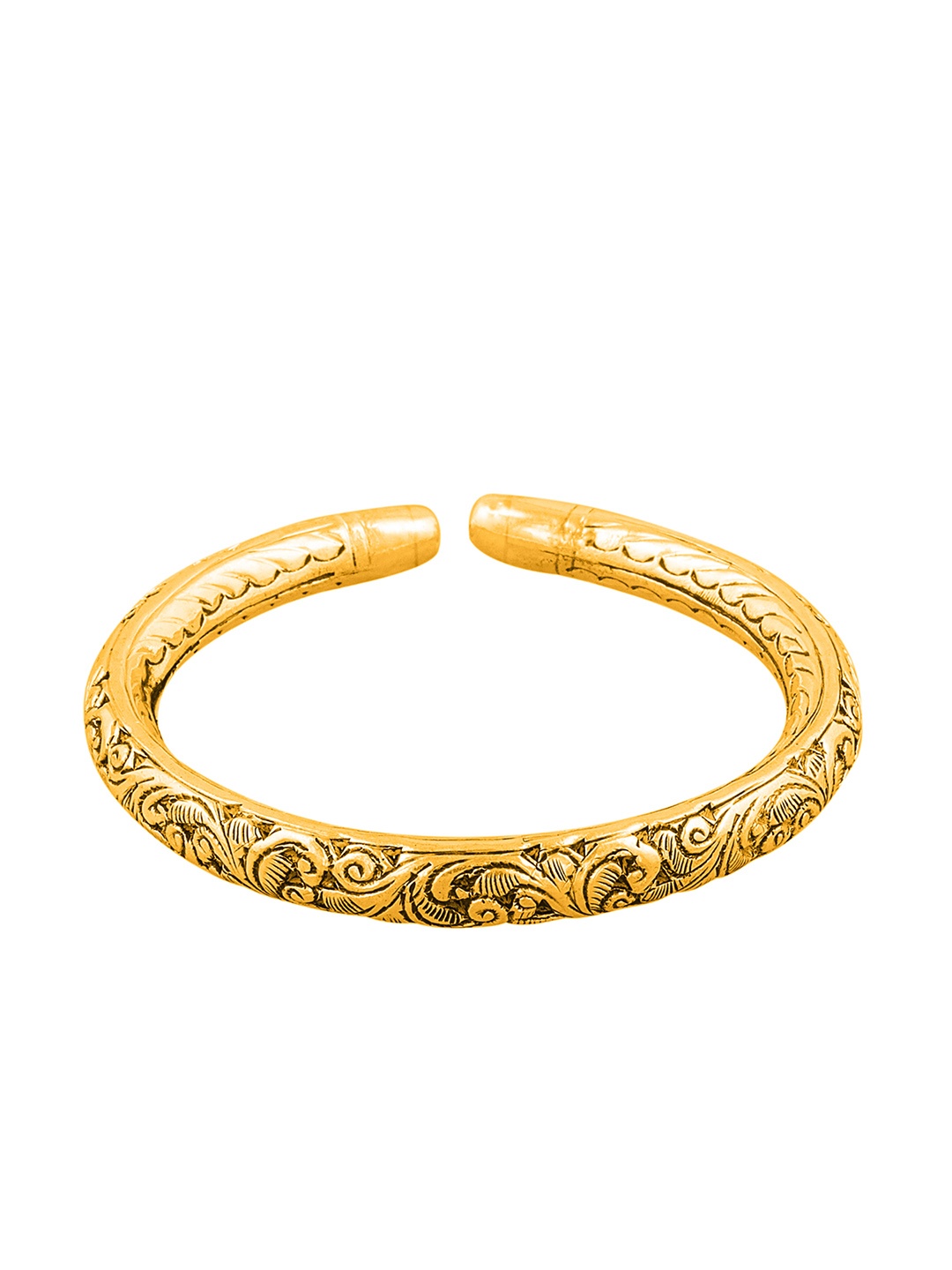 

ahilya 92.5 Sterling Silver Gold-Plated Kada Bangle