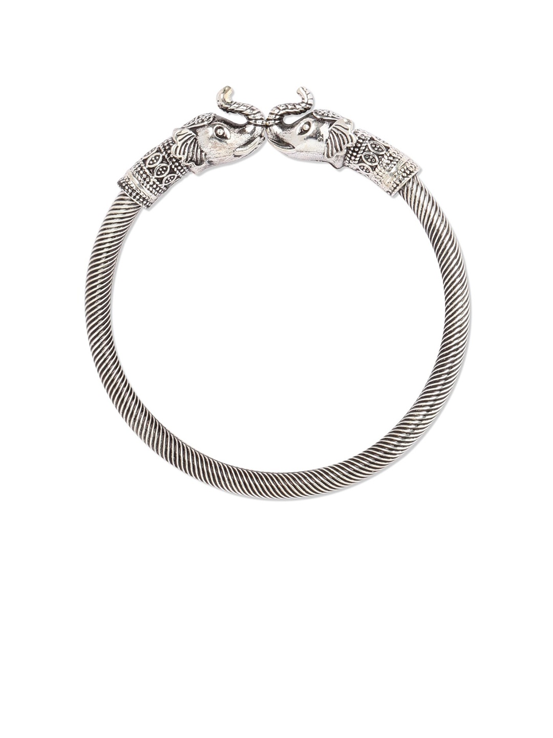 

ahilya 92.5 Sterling Silver Silver-Plated Gaja Elephant Kada Bangle