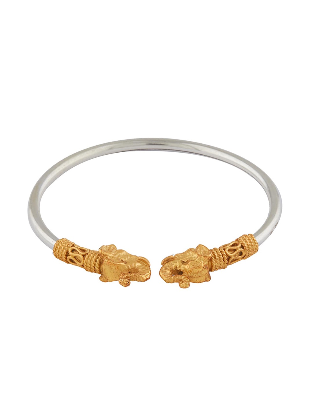 

ahilya Women Sterling Silver Gold-Plated Kada Bracelet