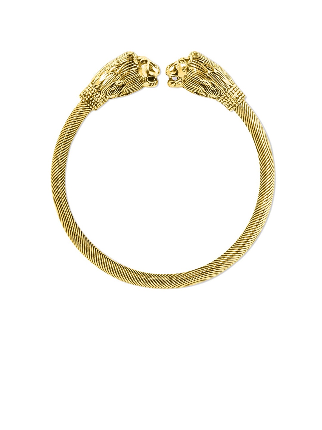

ahilya 92.5 Sterling Silver Gold-Plated Lion Sinh Kada