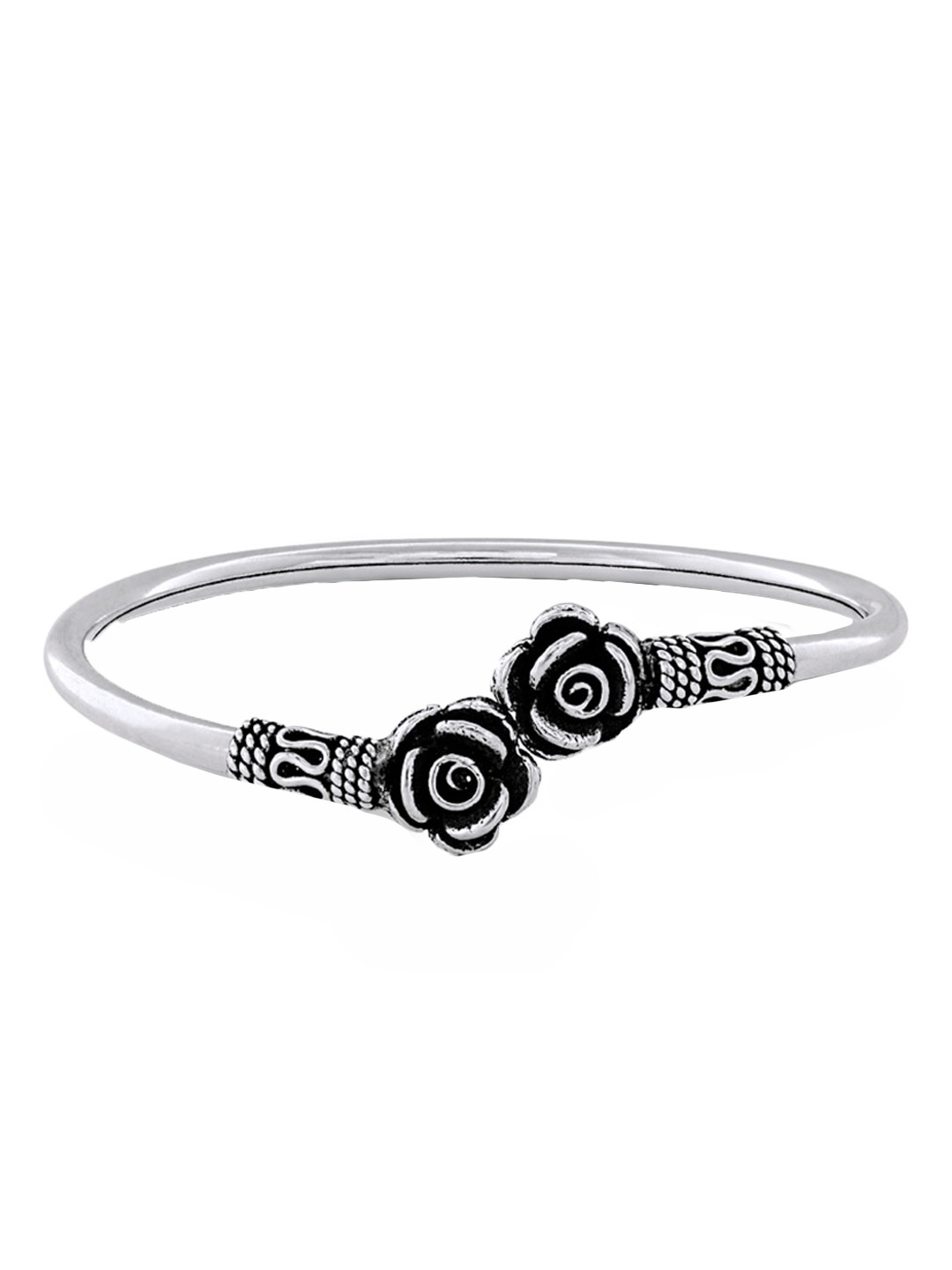 

ahilya Women 92.5 Sterling Silver Oxidised Cuff Bracelet