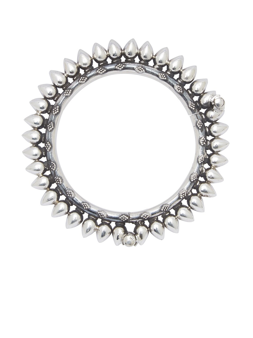 

AHILYA 92.5 Sterling Silver Silver-Plated Kada Bangle