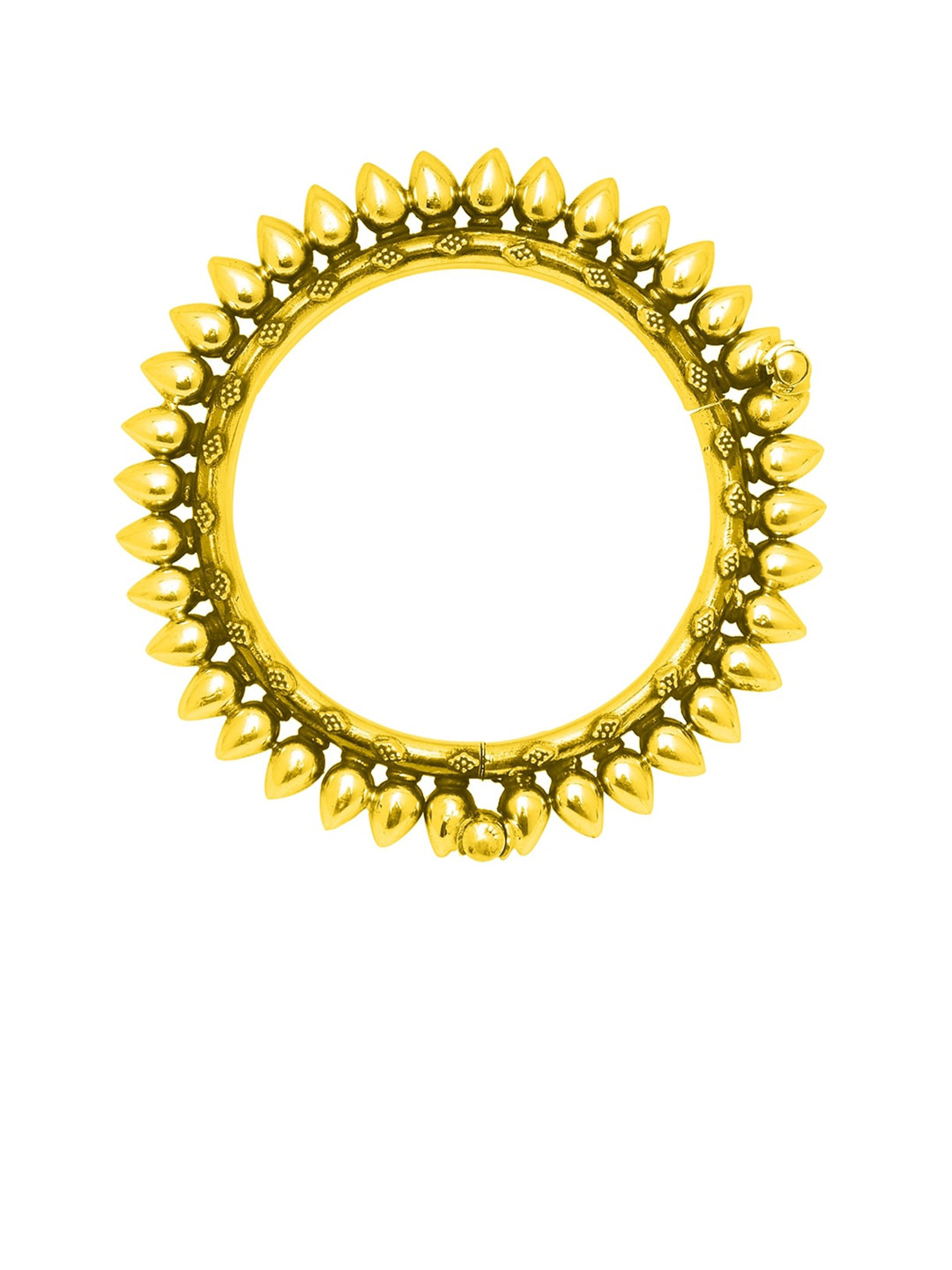 

ahilya 92.5 Sterling Silver Gold-Plated Surya Kada Bangle