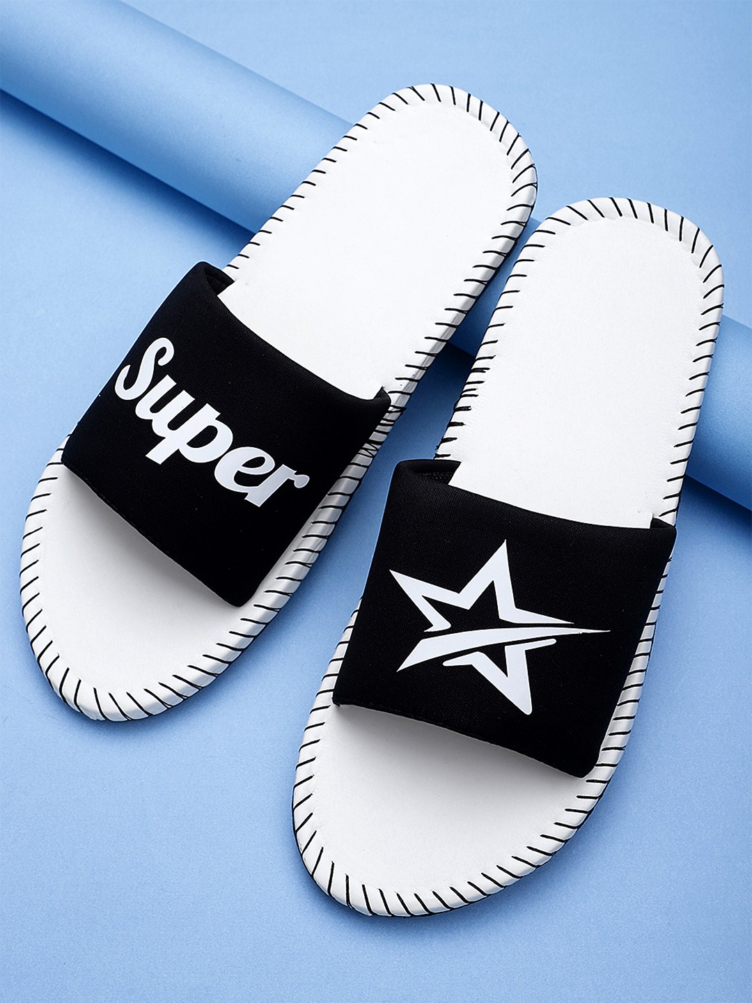 

Pampy Angel Men Printed Croslite Sliders, White