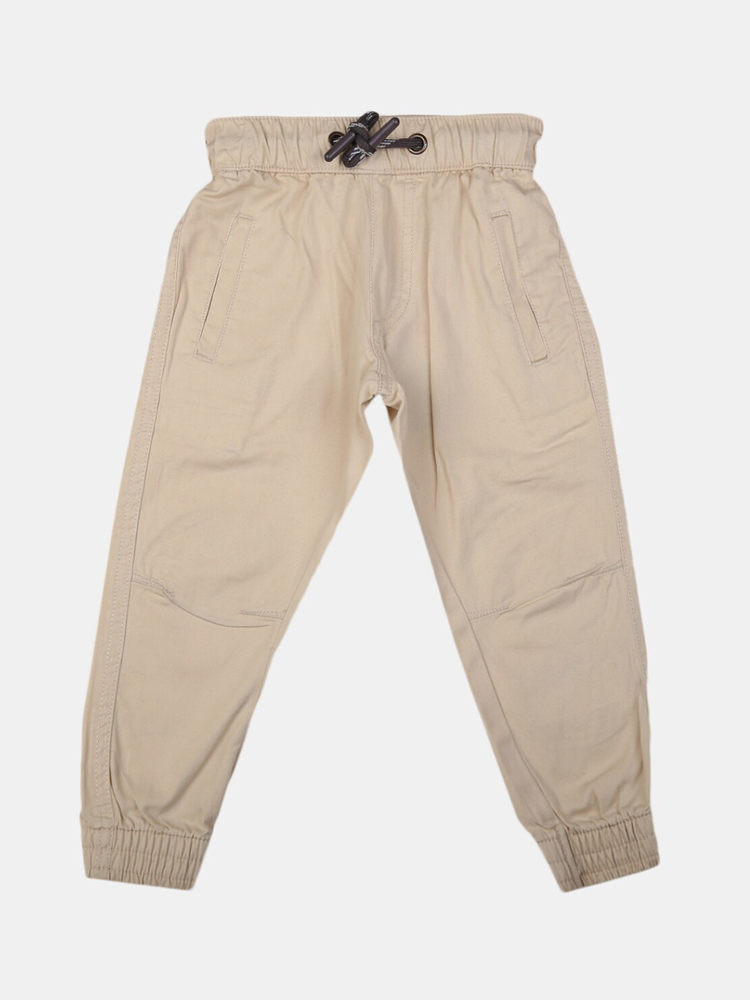 

V-Mart Boys Mid Rise Classic Cotton Joggers, Beige