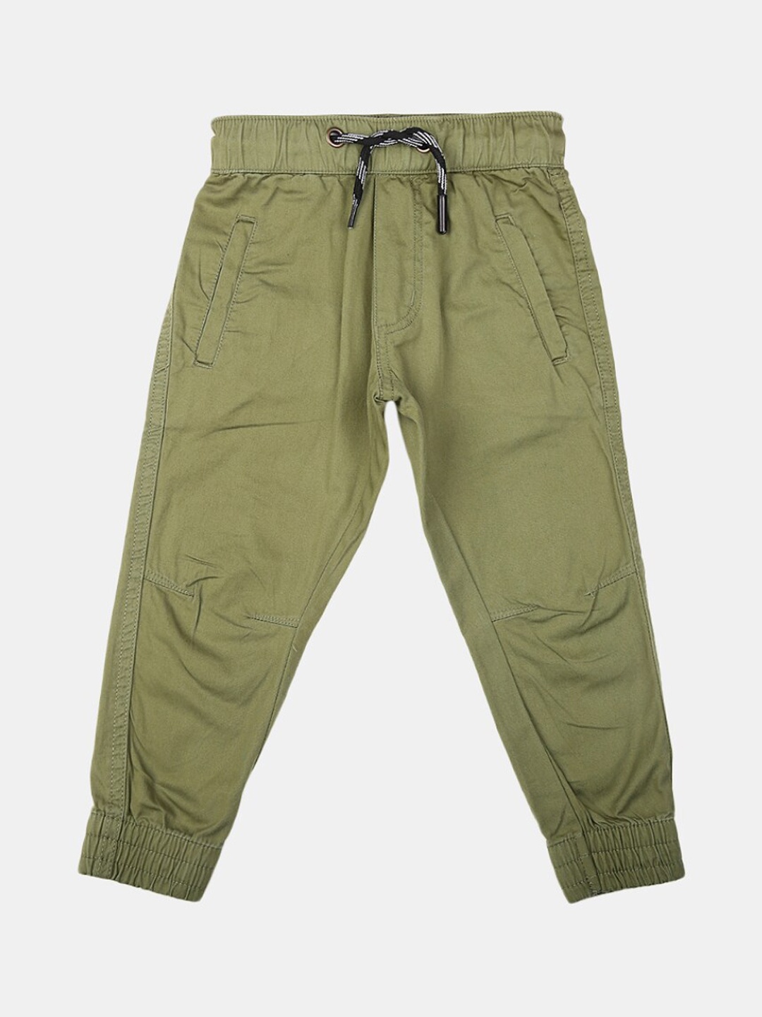

V-Mart Boys Mid Rise Cotton Joggers, Green