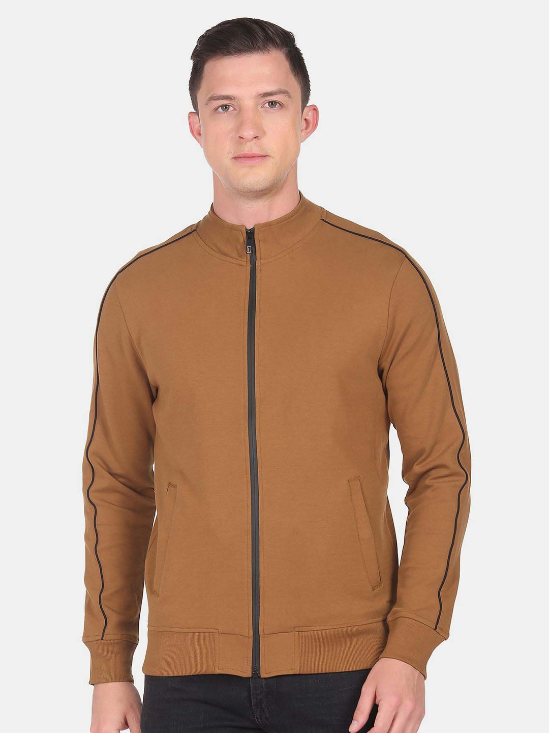 

Arrow New York Men Round Neck Cotton Sweatshirt, Brown