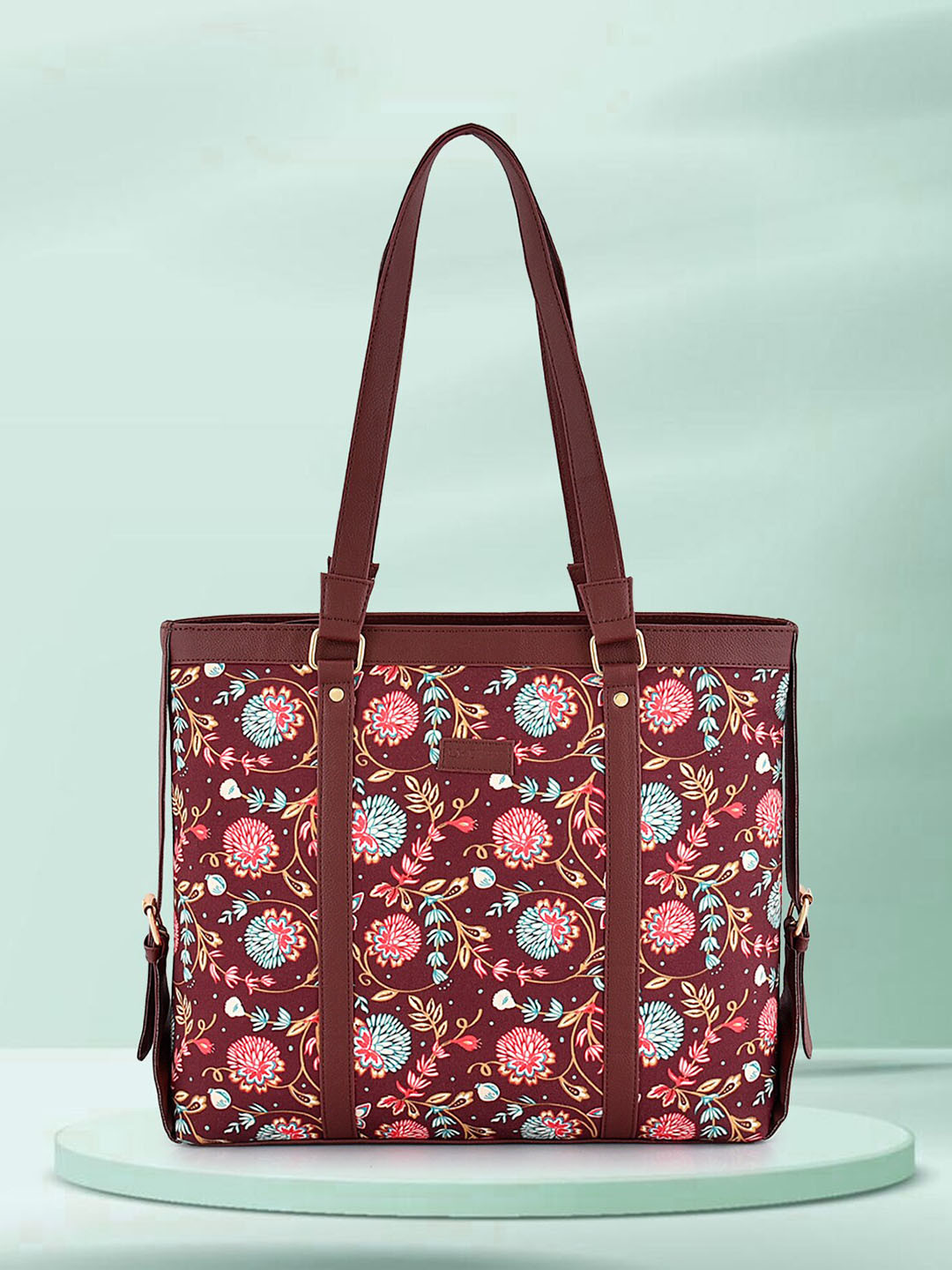

Lychee bags Floral Printed Structured Shoulder Bag, Red