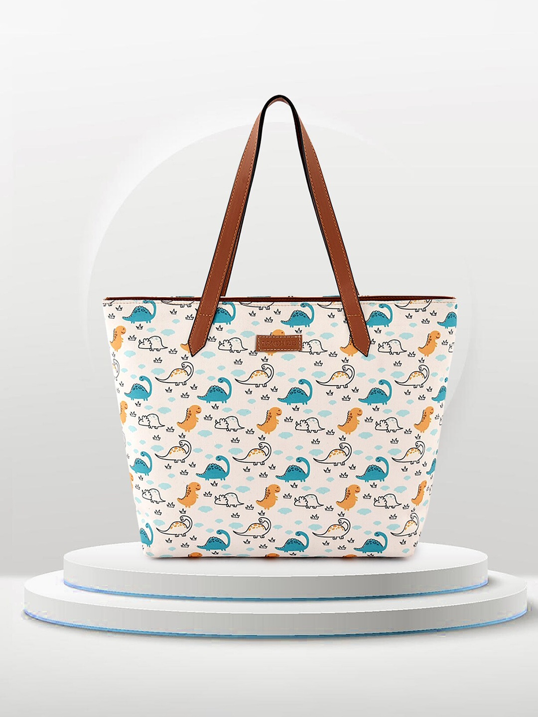 

Lychee bags Graphic Printed Shopper Shoulder Bag, White