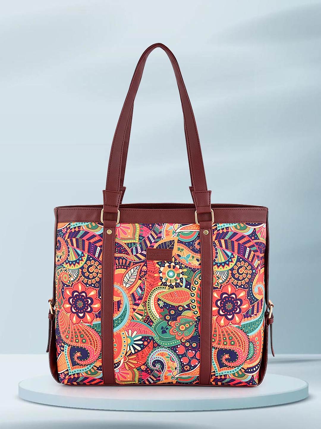 

Lychee bags Ethnic Motif Printed Structured Shoulder Bag, Purple