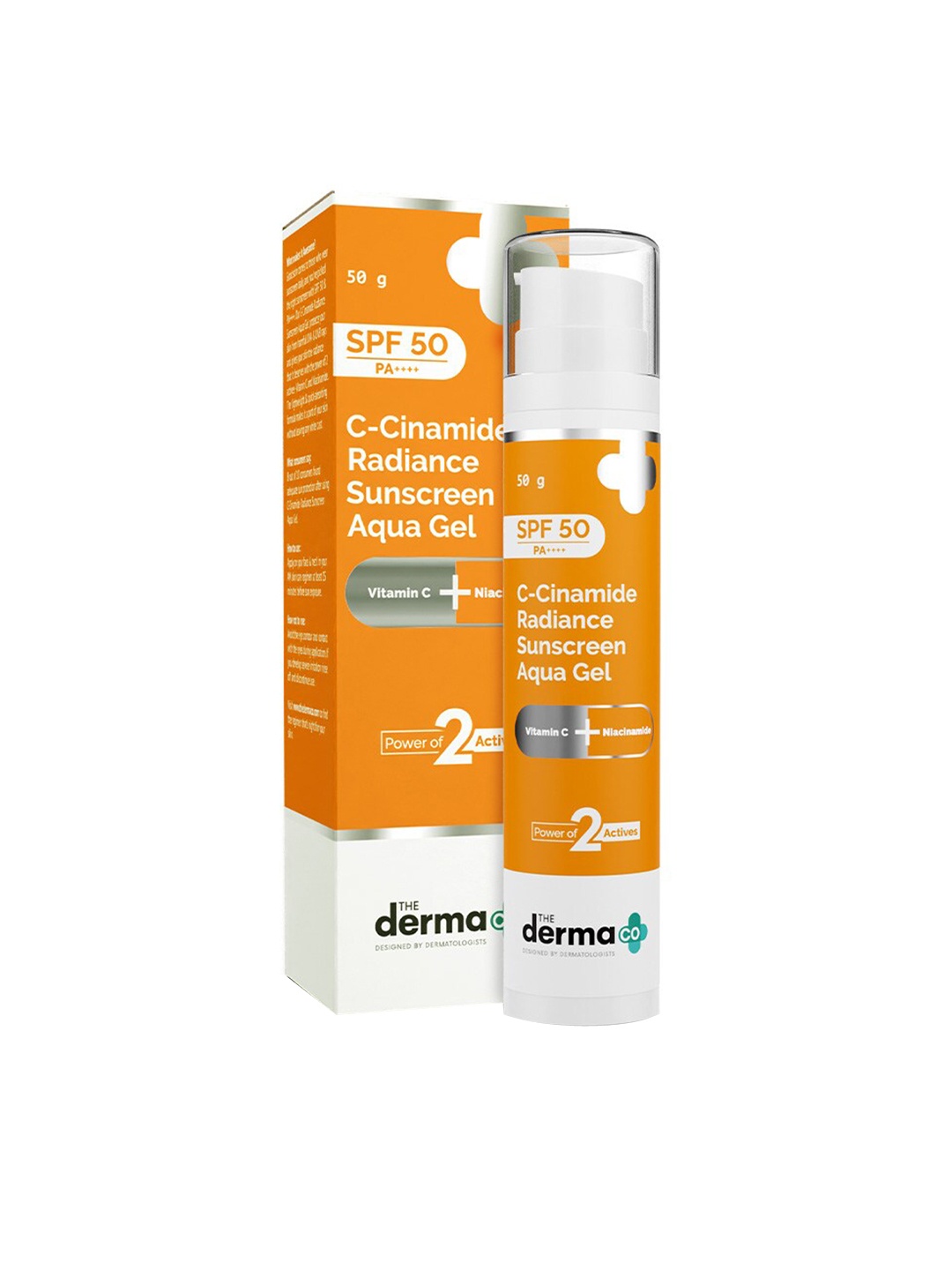 

The Derma co. C-Cinamide Sunscreen SPF 50 PA+ Aqua Gel With Vitamin C & Niacinamide - 50g, Orange