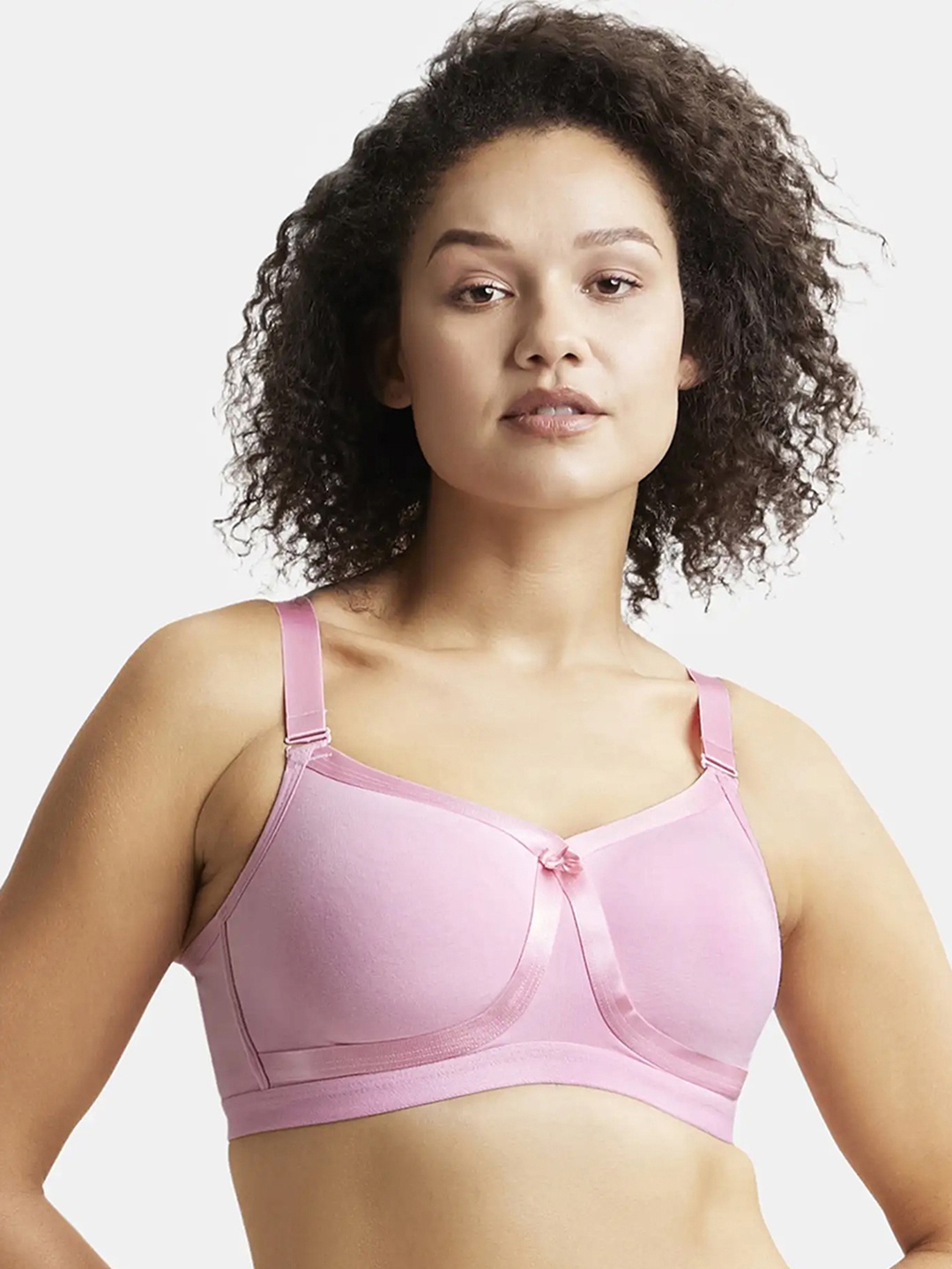 

Jockey Wirefree Non Padded Cotton Full Coverage Everyday Bra-1252, Pink